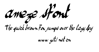 ameze'sfont.ttf字體轉換器圖片