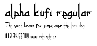 alpha kufi regular.ttf字體轉換器圖片