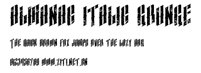 almanac italic grunge.otf字體轉換器圖片