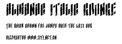 almanac italic grunge.ttf字體轉換器圖片