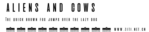 aliens and cows.ttf字體轉換器圖片
