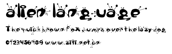 alien language.ttf字體轉換器圖片