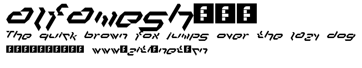 alfamesh001.ttf字體轉換器圖片