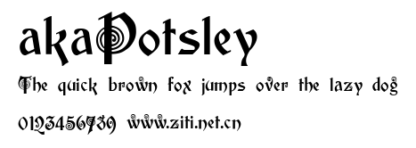 akaPotsley.ttf字體轉換器圖片
