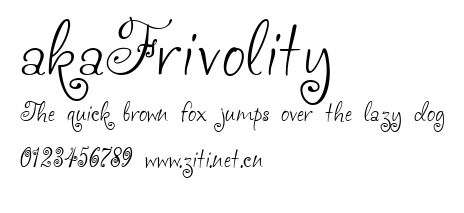 akaFrivolity.ttf字體轉換器圖片