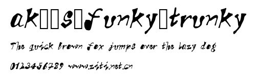 ak__s_funky_trunky.ttf字體轉換器圖片