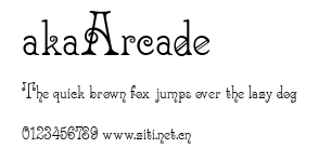 akaArcade.ttf字體轉換器圖片
