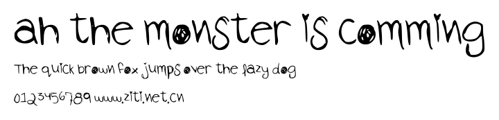 ah the monster is comming.ttf字體轉換器圖片