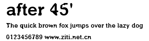 after 45'.ttf字體轉換器圖片