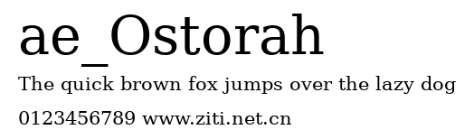 ae_Ostorah.ttf字體轉換器圖片