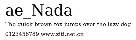 ae_Nada.ttf字體轉換器圖片