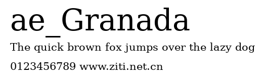 ae_Granada.ttf字體轉換器圖片