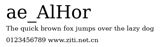 ae_AlHor.ttf字體轉換器圖片