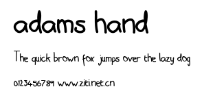 adams hand.ttf字體轉換器圖片