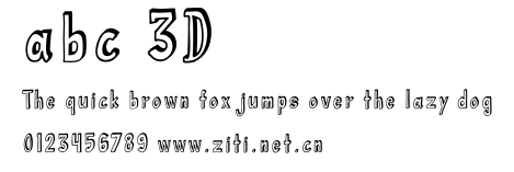 abc 3D.ttf字體轉換器圖片