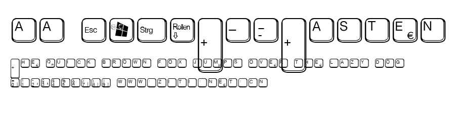 aa QWERTZ-Tasten.ttf字體轉換器圖片