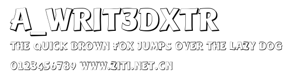 a_Writ3Dxtr.ttf字體轉換器圖片