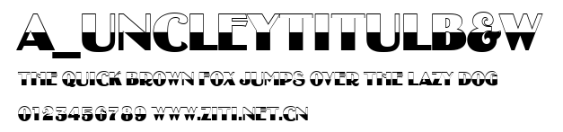 a_UncleyTitulB&W.ttf字體轉換器圖片