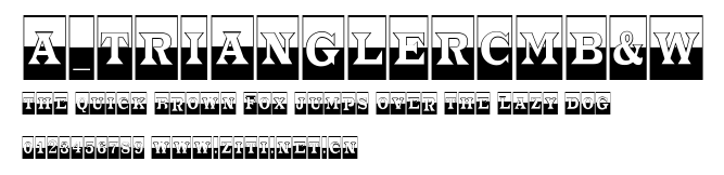 a_TrianglerCmB&W.ttf字體轉換器圖片