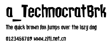 a_TechnocratBrk.ttf字體轉換器圖片