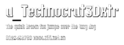 a_Technocrat3Dxtr.ttf字體轉換器圖片
