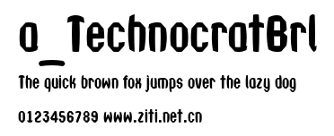a_TechnocratBrl.ttf字體轉換器圖片