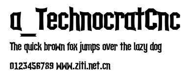 a_TechnocratCnc.ttf字體轉換器圖片