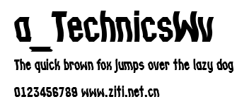 a_TechnicsWv.ttf字體轉換器圖片