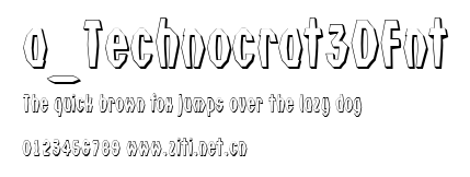 a_Technocrat3DFnt.ttf字體轉換器圖片