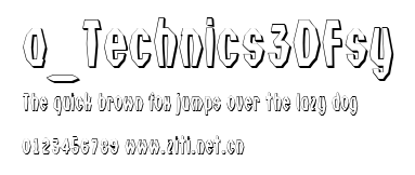 a_Technics3DFsy.ttf字體轉換器圖片