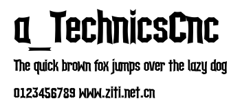 a_TechnicsCnc.ttf字體轉換器圖片