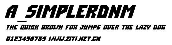 a_SimplerDnm.ttf字體轉換器圖片