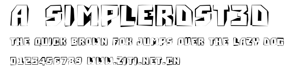 a_SimplerDst3D.ttf字體轉換器圖片