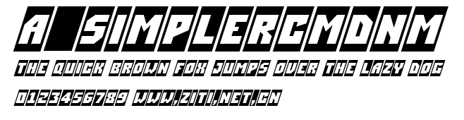 a_SimplerCmDnm.ttf字體轉換器圖片