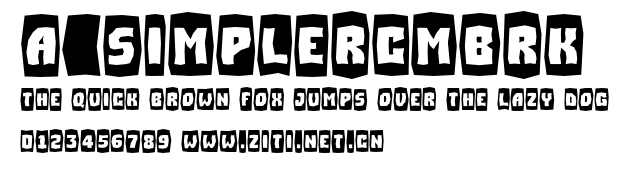 a_SimplerCmBrk.ttf字體轉換器圖片