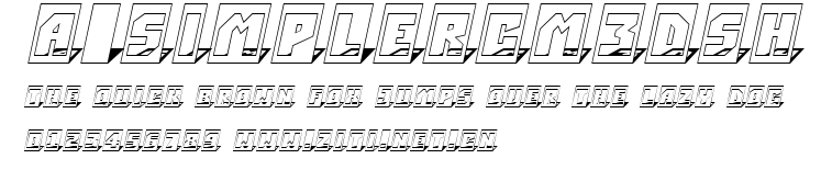 a_SimplerCm3DSh.ttf字體轉換器圖片
