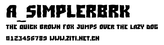 a_SimplerBrk.ttf字體轉換器圖片