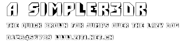 a_Simpler3Dr.ttf字體轉換器圖片