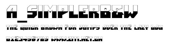 a_SimplerB&W.ttf字體轉換器圖片