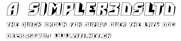 a_Simpler3DSltd.ttf字體轉換器圖片