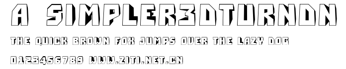 a_Simpler3DTurnDn.ttf字體轉換器圖片