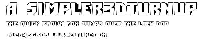 a_Simpler3DTurnUp.ttf字體轉換器圖片