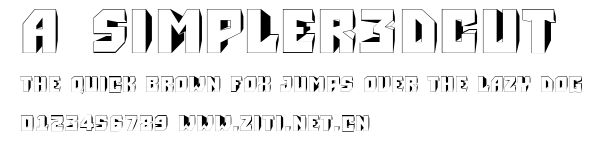 a_Simpler3DCut.ttf字體轉換器圖片