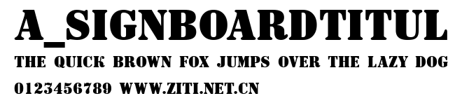 a_SignboardTitul.ttf字體轉換器圖片