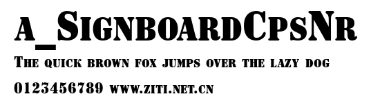 a_SignboardCpsNr.ttf字體轉換器圖片