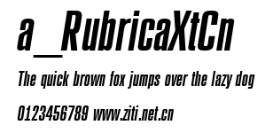 a_RubricaXtCn.ttf字體轉換器圖片