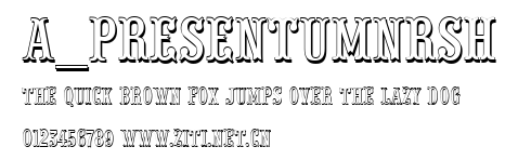 a_PresentumNrSh.ttf字體轉換器圖片