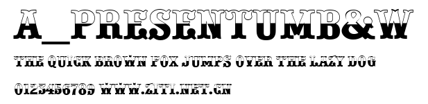 a_PresentumB&W.ttf字體轉換器圖片