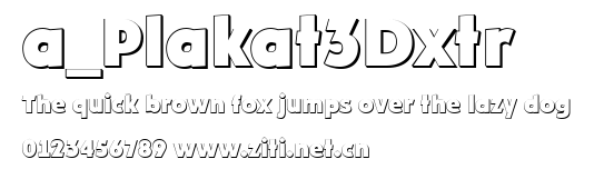 a_Plakat3Dxtr.ttf字體轉換器圖片
