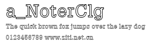 a_NoterClg.ttf字體轉換器圖片